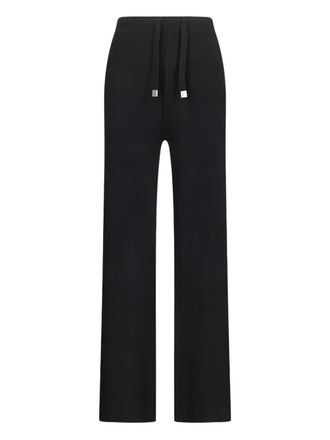Notshy ribbed drawstring trousers - Black