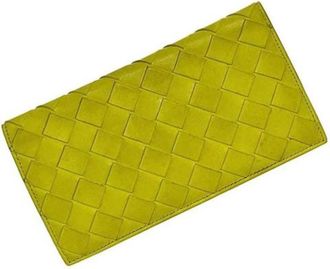 Bottega Veneta Pre-owned Long Wallet (Bi-fold) - Dames - Vintage Accessoires - Groen - ONE Size - Leer - Vintage