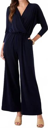 Karen Kane Nori Travel Jersey Jumpsuit In Navy