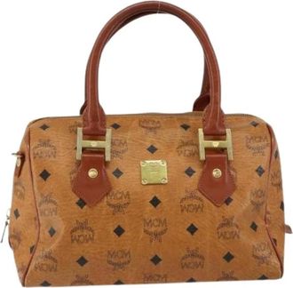 MCM Pre-owned Handbags, female, Brown, Size: ONE SIZE Pre-owned Canvas Handbag