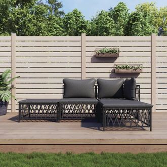 vidaXL Furniture Limited - Juego Muebles De Jard&iacute;n 4 Pzas Y Cojines