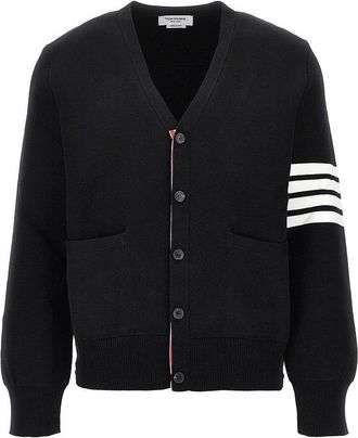 Thom Browne Cotton cardigan with 4 Bar detail Man III