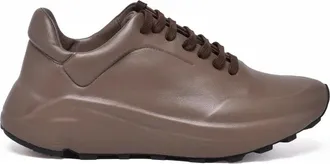 Del Carlo Turquoise Leather Covered Sneakers