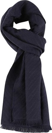 Emporio Armani Visgraat Sjaal - Heren - Wintersjaals - Blauw - ONE Size - Wol - Accessoires
