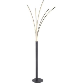Globo Lighting Lampada da terra Lampada da terra a led con touch dimmer lampada da soggiorno lampada laterale in metallo nero, dimmerabile, 36W 910lm 3000K, h 187 cm