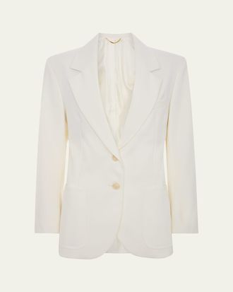 Victoria Beckham Patch-Pocket Single-Breasted Jacket