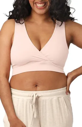 Kindred Bravely Busty French Terry Racerback Nursing & Sleep Bra - Fits Sizes 30E-46H in Soft Pink at Nordstrom, Size X-Large