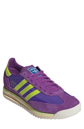 adidas Gender Inclusive SL 72 RS Sneaker in Purple/Solar Slime at Nordstrom, Size 7 Womens
