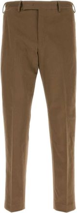 Pantaloni Torino Brown Flat Front Trousers