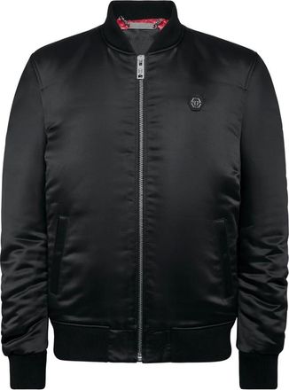 Philipp Plein Heren, Jassen, Zwart, Maat: XL Satijn