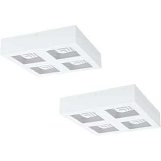 Loops 2 PACK Wall / Ceiling Light Modern White Box Lamp 270mm x 270mm 6.3W LED