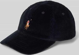 Polo Ralph Lauren Cap aus Cord mit Label-Stitching in Black, Größe 1
