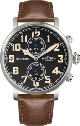 Rotary RGS10000-04 Mens Heritage Pilot Watch - Silver - One Size
