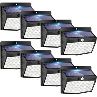 OEM Luces Solares Para Exteriores [paquete De 8/3 Modos] Luces Solares Con Sensor De Movimiento, 138 Led, Impermeables, Inal&aacute;mbricas, Para Jard&iacute;n, Patio Y
