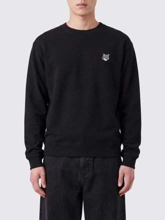Maison Kitsun&eacute; Maglia girocollo in pura lana con patch logo