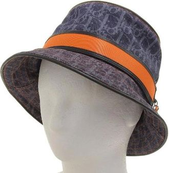 Dior Pre-owned Accessories, female, Blue, Size: ONE SIZE Pre-owned Vintage Leather Hat