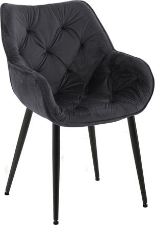 Clp Silla Tanna En Terciopelo Negro