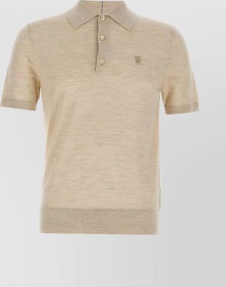 Burberry knit polo shirt with ribbed collar