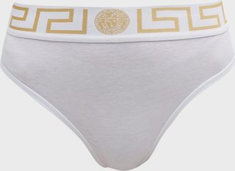 Versace Greca Border High-Leg Jersey Briefs