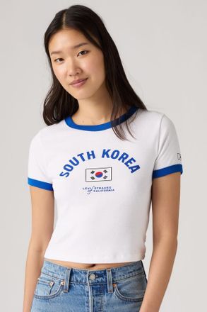 Levi's T-shirt Ringer Levis Corea del Sud - Donna - XL - Multicolore / X South Korea