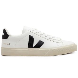 Veja Campo Chromefree Leather Womens Fashion Trainers - White Black - Size:UK 5.5