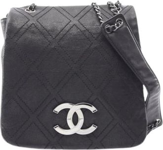 Chanel Pre-owned Cross Body Bags, female, Black, Size: ONE SIZE Pre-owned Vintage Shoulder Bag