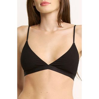 Honeydew Intimates Emma Rib Bralette in Black at Nordstrom, Size Medium