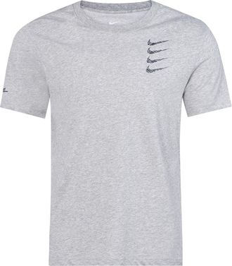 Nike Mens Nike Dri-FIT 4 Round Neck Short Sleeve Gray T-Shirt CT6465-063