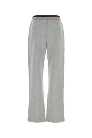 Gucci Womens Grey Cotton Blend Joggers Greymelange Exterior: Nylon Pantaloni