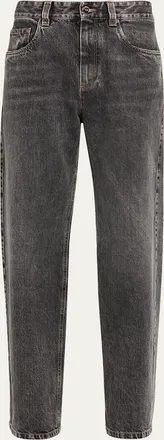 Brunello Cucinelli Mid-Rise Straight-Leg Denim Pants