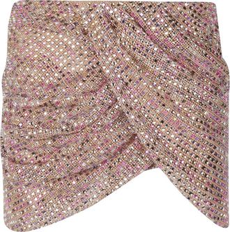 Self Portrait Crystal Embellished Mini Skirt - Dames - Korte rokken - Veelkleurig - M - Rokken