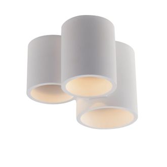 Fan Europe Plafoniera Banjie 3xgu10 22x19,8xh14cm In Gesso