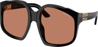Miu Miu MUA07SF Asian Fit 16K90Q Womens Sunglasses Black Size 59