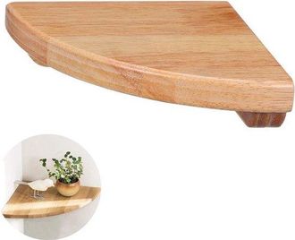 OEM Estanter&iacute;as, Estante De Esquina, Estante De Esquina De Roble, 1 Pieza, 18 Cm, Estantes Flotantes De Esquina De Madera Natural, Cocina, Dormitorio