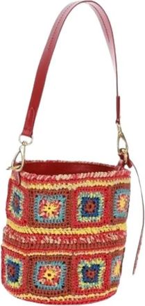 Miu Miu Pre-owned Bucket Bags, female, Multicolor, Size: ONE SIZE Pre-owned Leather Bucket Bag