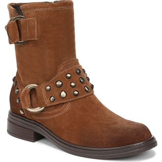 Naturalizer Optimus Stud Moto Boot in Dark Chestnut Brown at Nordstrom Rack, Size 9