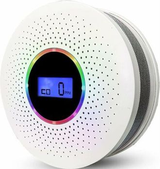 OEM Detector Humo Y Mon&oacute;xido De Carbono - Sensor Fotoel&eacute;ctrico Y Electroqu&iacute;mico - Pantalla Lcd - Alimentaci&oacute;n Con Bater&iacute;as - Para Hogar Oficina Escuela Ho