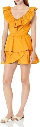 BB Dakota By Steve Madden Summer Sunset Dress Small Yellow Tiered DDR2646