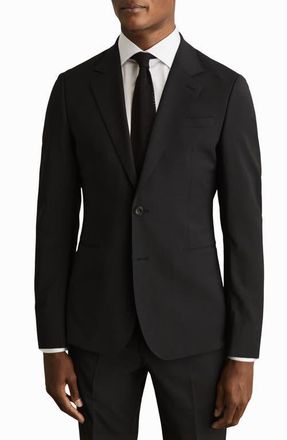 Reiss Promise Wool Blend Sport Coat in Black at Nordstrom, Size 36Regular
