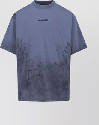 Balenciaga graphic print crew neck short sleeve top