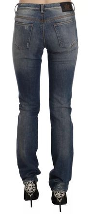 Ermanno Scervino Womens Blue Washed Boot Cut Jeans Cotton