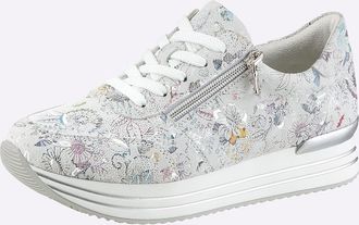 Remonte Sneaker REMONTE, Damen, Gr. 37, hellgrau, bedruckt, Leder, Schuhe Sneaker