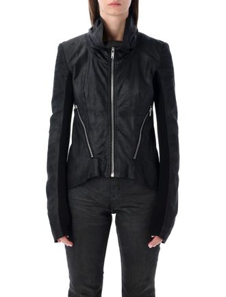 Rick Owens Black Leather Biker Jacket