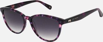 Ted Baker Womens Ted Baker Womens Flori Sunglasses in Dark Purple Marble/Floral