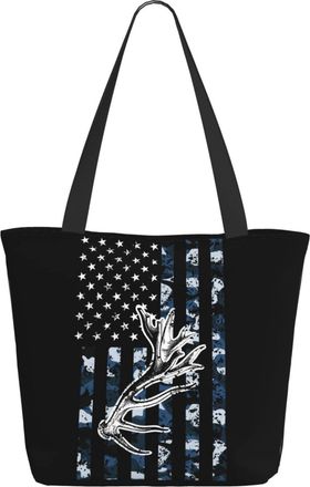 AOOEDM American Flag Hunting Camouflage-Deers Ladies Shopping Bag 13x11x7in.The Perfect ValentineS Day Gift.It Is The Best ValentineS Day Gift For Mom, Daugh