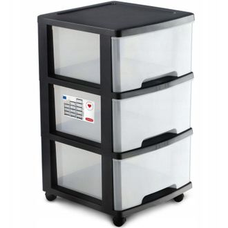 OEM Curver Cesta De Almacenamiento De Pl&aacute;stico, Negro, 37 X 39 X 61 Cm