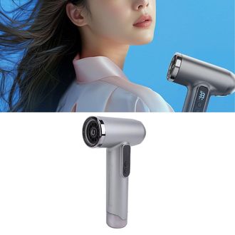 Infinite Secador De Pelo Mano Grey Abs Con Superficie Galvanizada, Carga Usb, Alta Velocidad, 15600 Mah, Silencioso, Compacto, Ideal Para Acampar Y Estudiantes