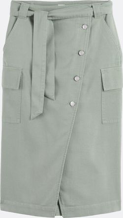 La Redoute Collections Midi-wikkelrok van lyocell en katoen