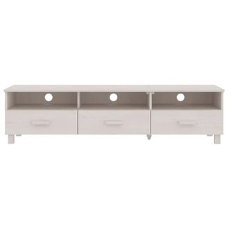 Berkfield Home TV Cabinet HAMAR White 158x40x40 cm Solid Wood Pine | Size: 158 x 40 x 40 cm