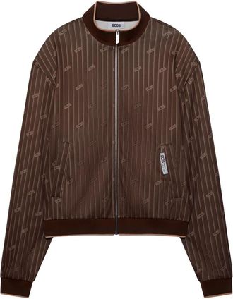 GCDS Giacca sportiva a righe - Heren - Zomerjassen - Bruin - S - Jassen